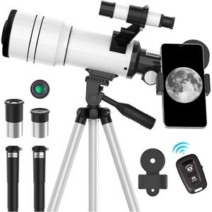 ToyerBee Telescope for Adults, NWT, White w/Black Trim Portable